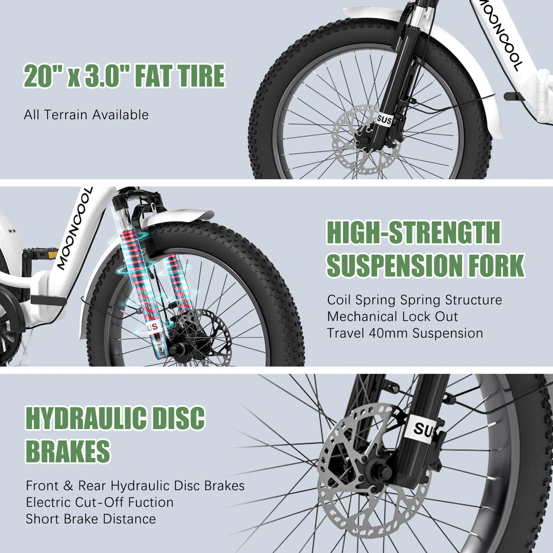 ABORON 3.0 Fat Tire Electric Trike for Senior Foldable E - Bike, 500W Motorized Tricycle Adult 20" Folding 3 Wheel Electric Commute Bike Trike W/48V