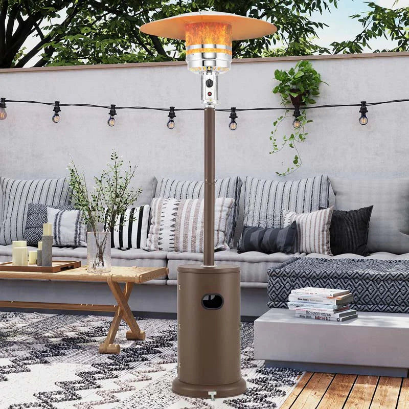 50,000 BTU Propane Outdoor Heater, Round Patio Heater with Stainless Steel Burner, Tip - Over, Flame - Out Protection, Wheels, CSA Certificated