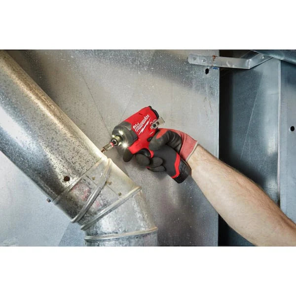 M12 FUEL 12V Lithium - Ion Cordless 3/8 In. Ratchet and 1/4 In. Impact Driver Kit (2 - Tool) W/Batteries, Charger & Bag