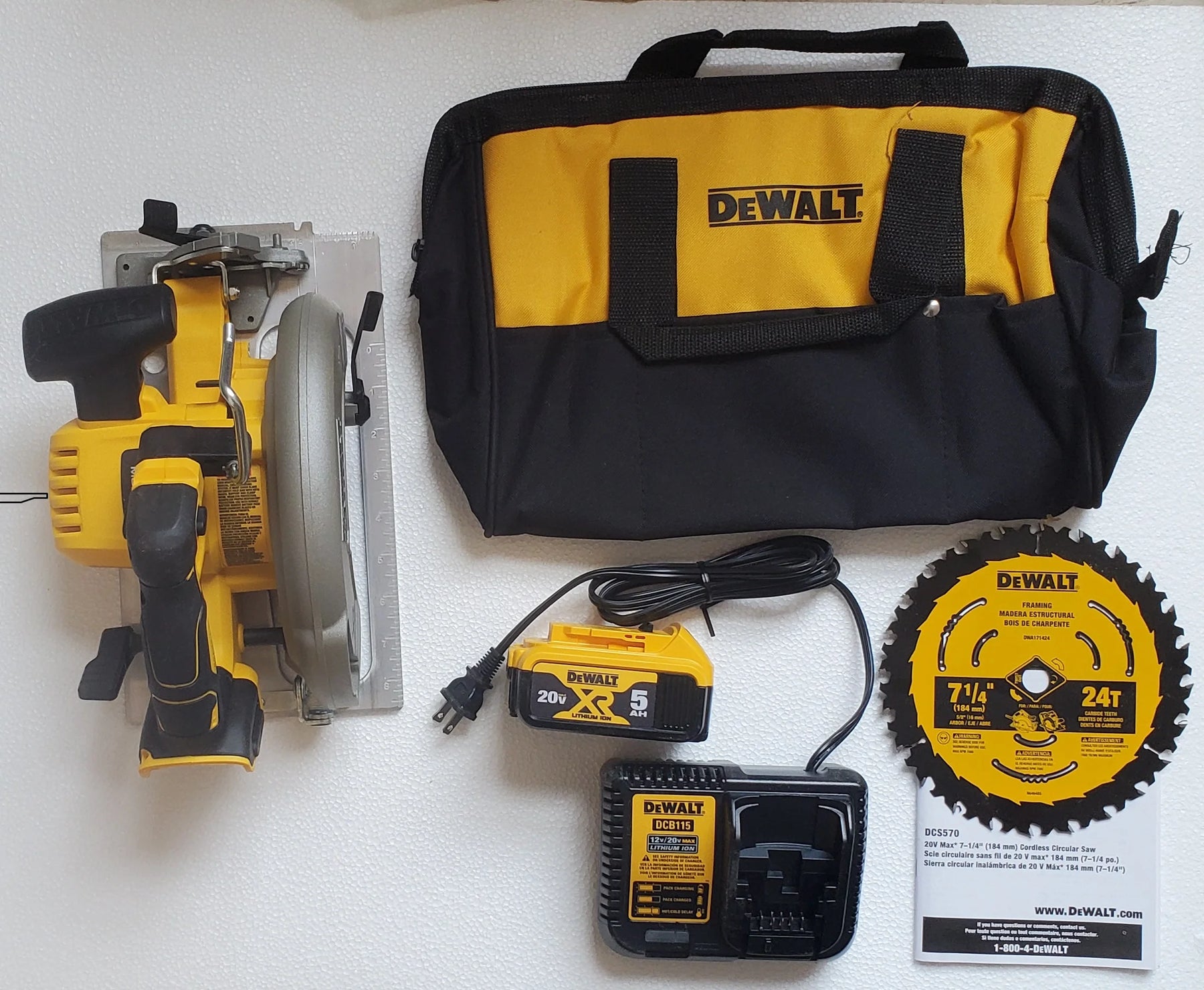 Dewalt 20V Max Brushless 7 - 1/4 Circ Saw Kit