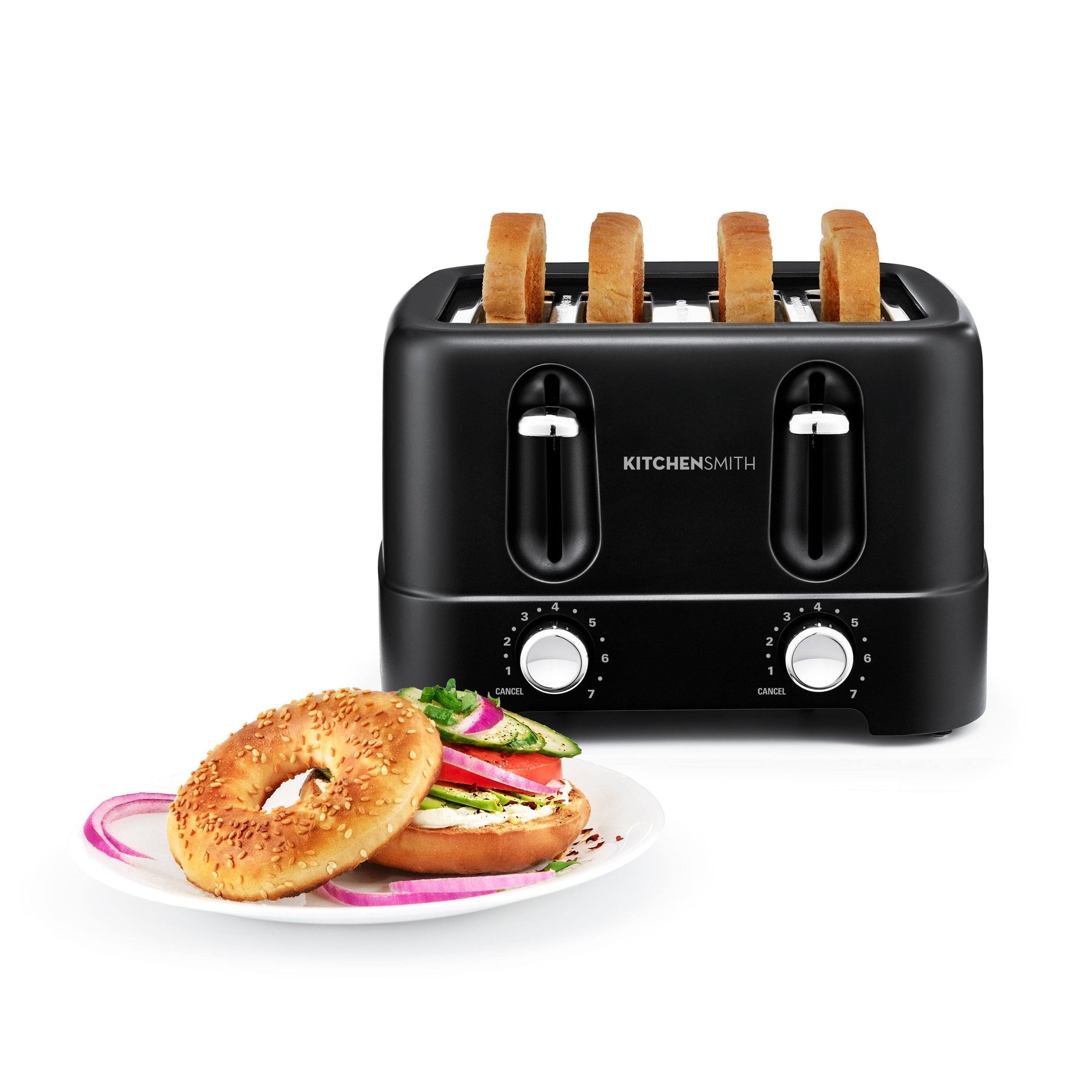 Kitchensmith by Bella 4 - Slice Toaster, Kitchen Appliance