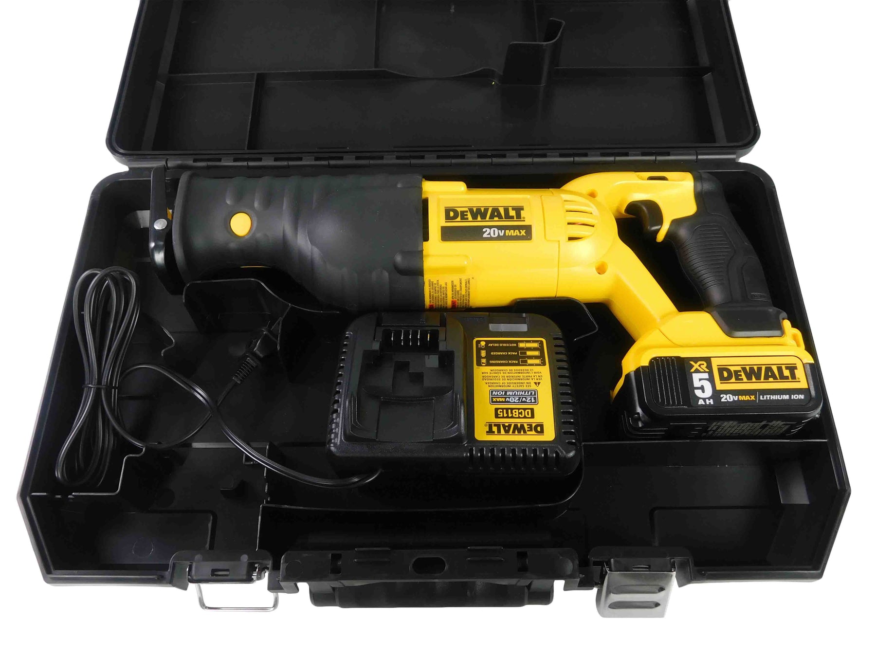 Dewalt DCS380P1 20V MAX Cordless Reciprocating Saw Kit with 5ah Battery, Charger & Case