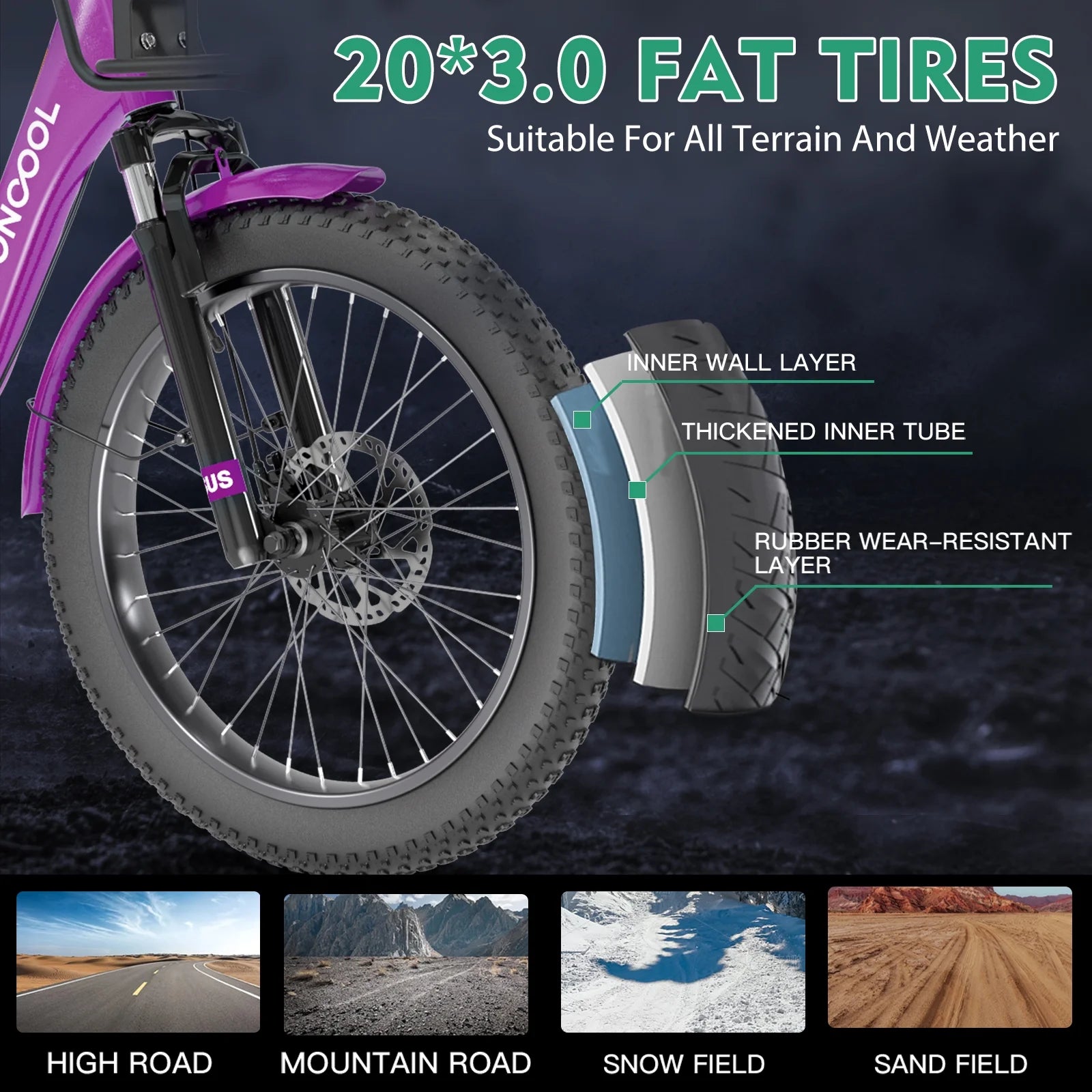 ABORON 3.0 Fat Tire Electric Trike for Senior Foldable E - Bike, 500W Motorized Tricycle Adult 20" Folding 3 Wheel Electric Commute Bike Trike W/48V