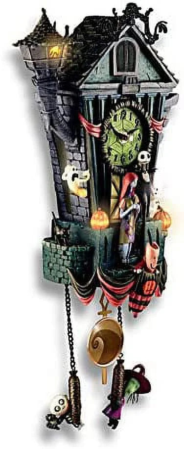 The Bradford Exchange the Nightmare Before Christmas Cuckoo Clock, 21 in, Musical, Light - up, Limited Edition
