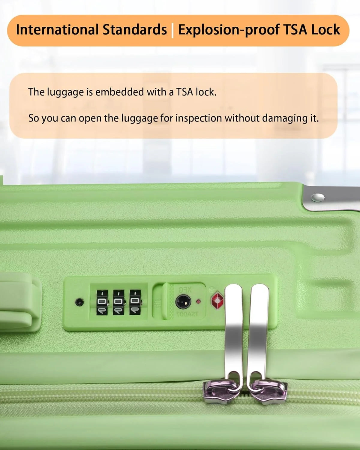 20 in Carry on Luggage with Cup Holder & USB Port, Airline Approved TSA - Locked Luggage, Lightweight PC Material Travel Suitcase