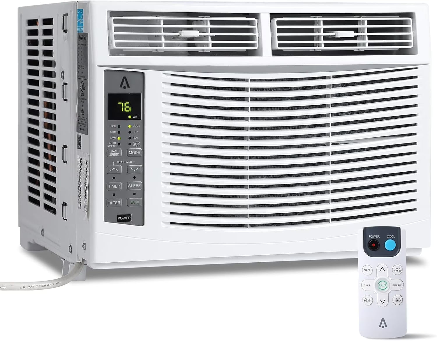 GAOMON Smart 6000 BTU Window Air Conditioner - WiFi - Enabled AC with Remote & App Control, Timer, Sleep Mode, Easy Install Kit, Cools Rooms up to 350
