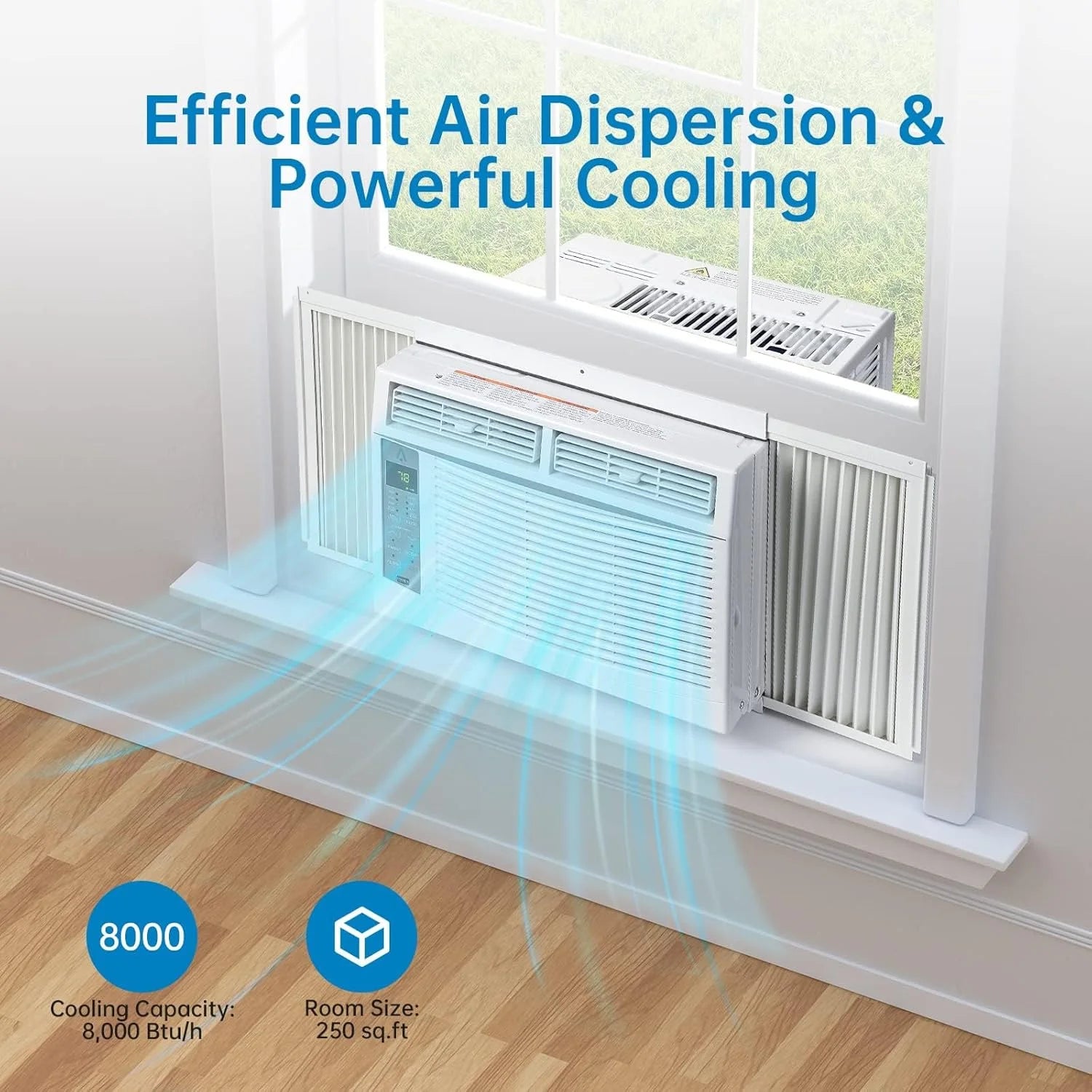 GAOMON Smart 6000 BTU Window Air Conditioner - WiFi - Enabled AC with Remote & App Control, Timer, Sleep Mode, Easy Install Kit, Cools Rooms up to 350