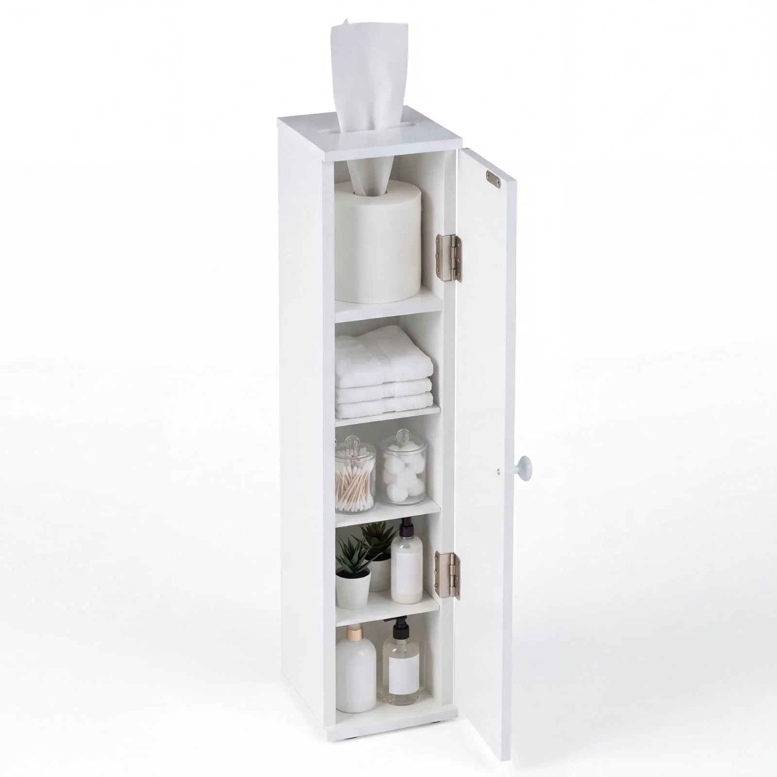 Tangkula Slim Bathroom Storage Cabinet with Door