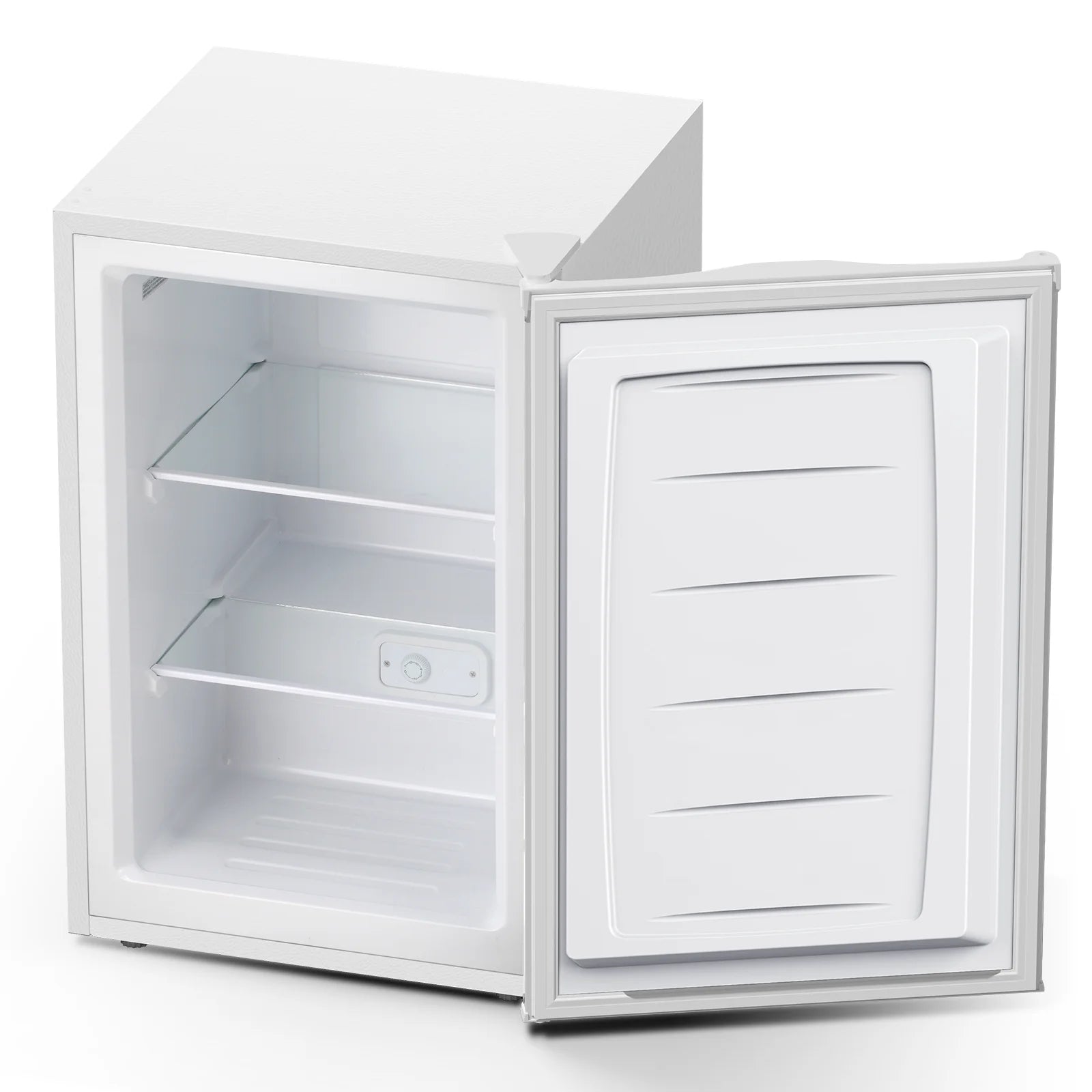 KNDKO 3.2cu.ft Upright Freezer, Compact Freezer with Removable Shelves, Adjustable Thermostat for Home/Kitchen/Office, SILVER
