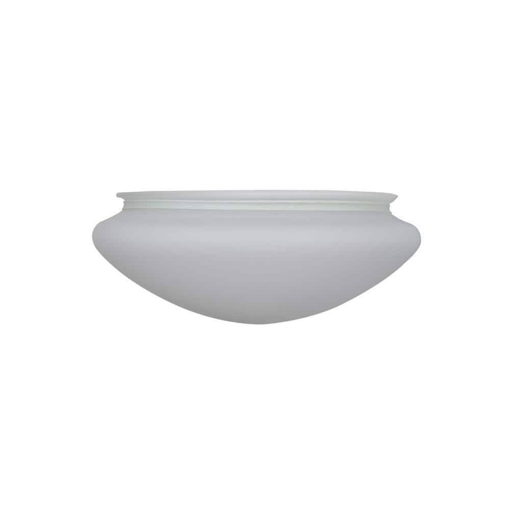 Hugger 52 in. White Ceiling Fan Opal Frosted Replacement Glass