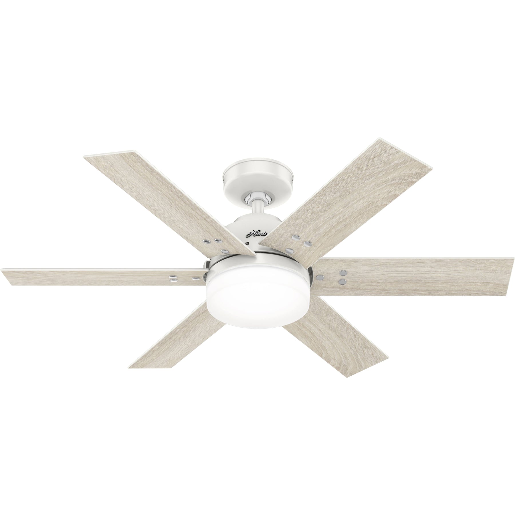 Hunter Pacer 44 - in Fresh White LED Indoor Ceiling Fan with Light Remote