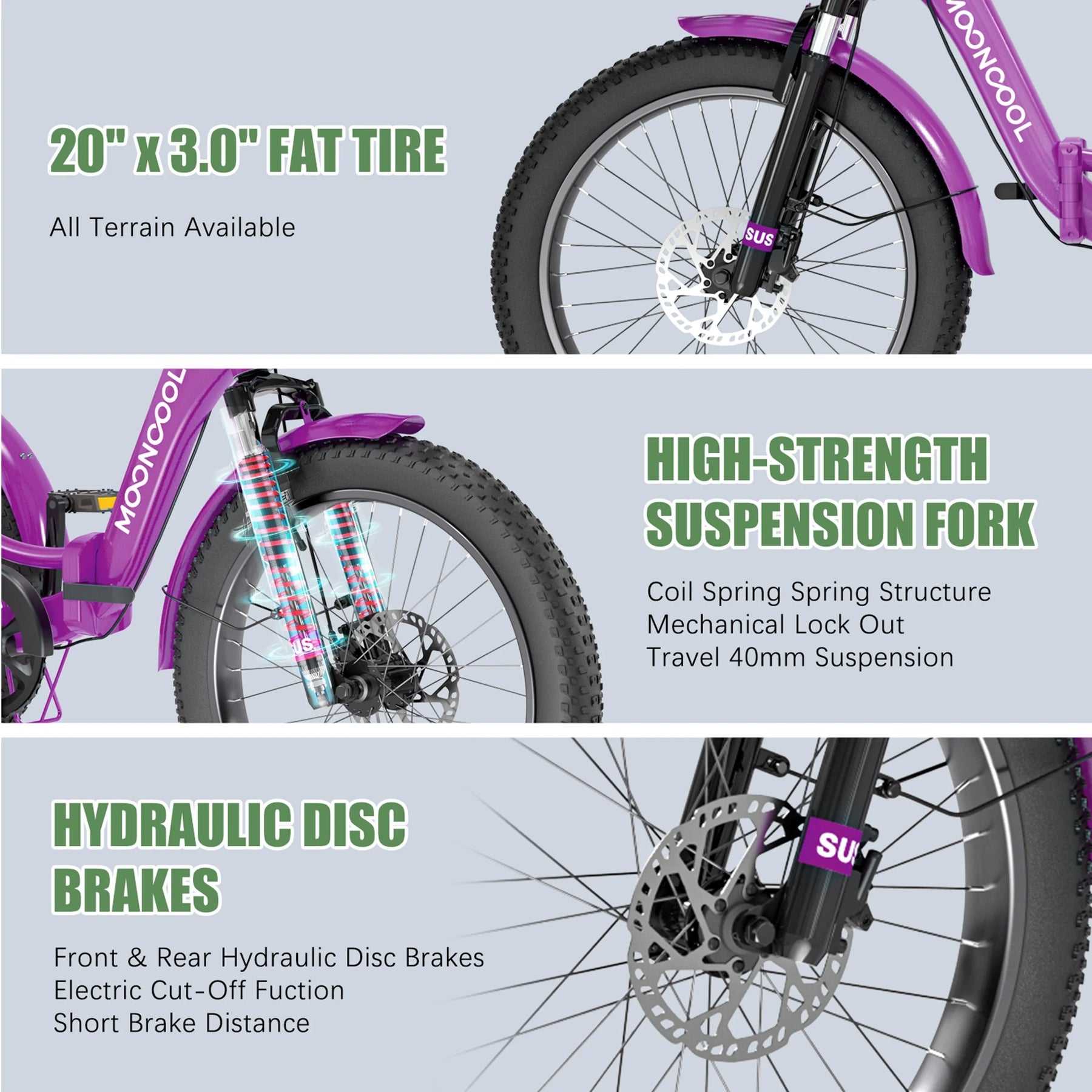 ABORON 3.0 Fat Tire Electric Trike for Senior Foldable E - Bike, 500W Motorized Tricycle Adult 20" Folding 3 Wheel Electric Commute Bike Trike W/48V