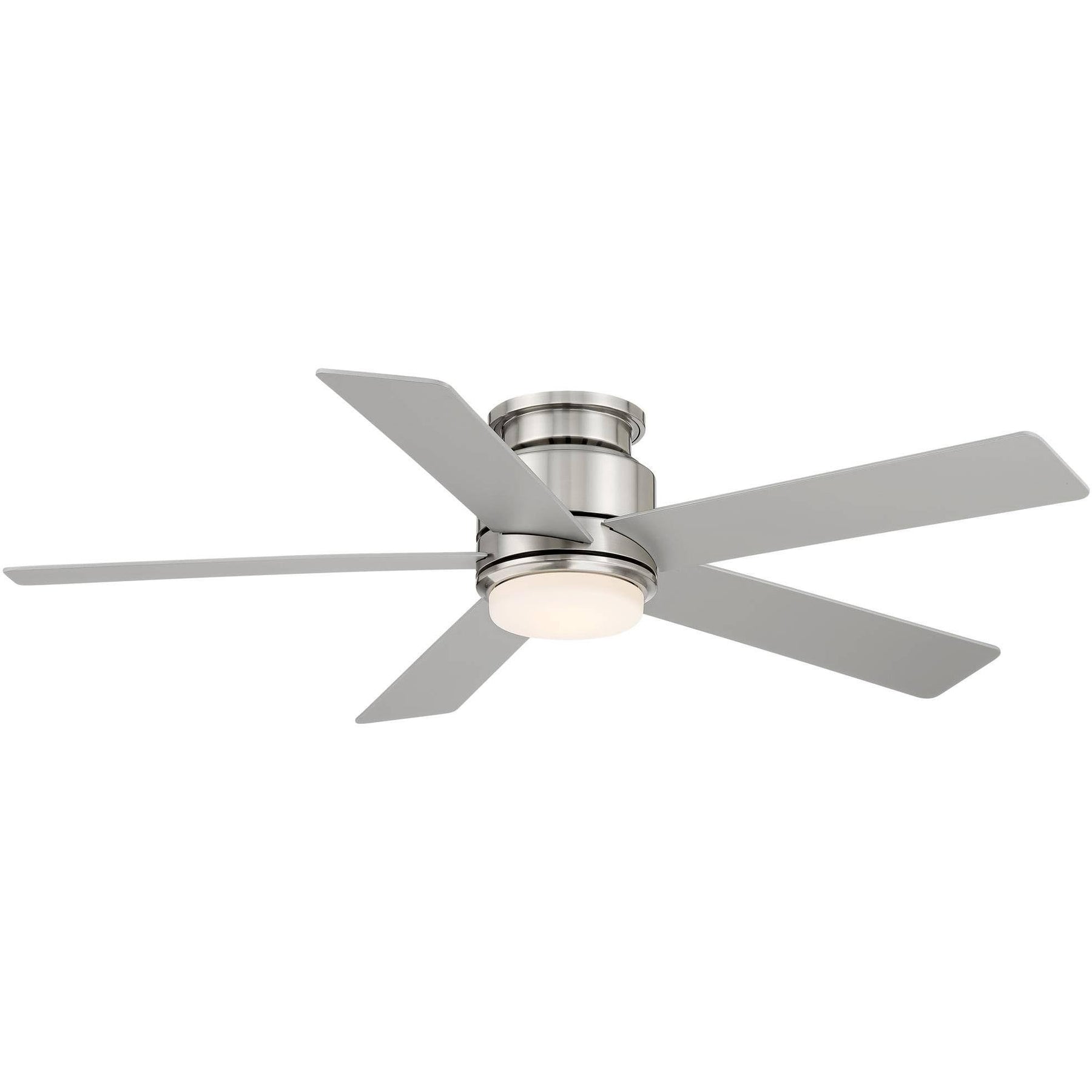 52" Casa Vieja Grand Palm Modern Indoor Outdoor Hugger Ceiling Fan with Dimmable LED Light Remote Control Brushed Nickel Damp Rated for Patio