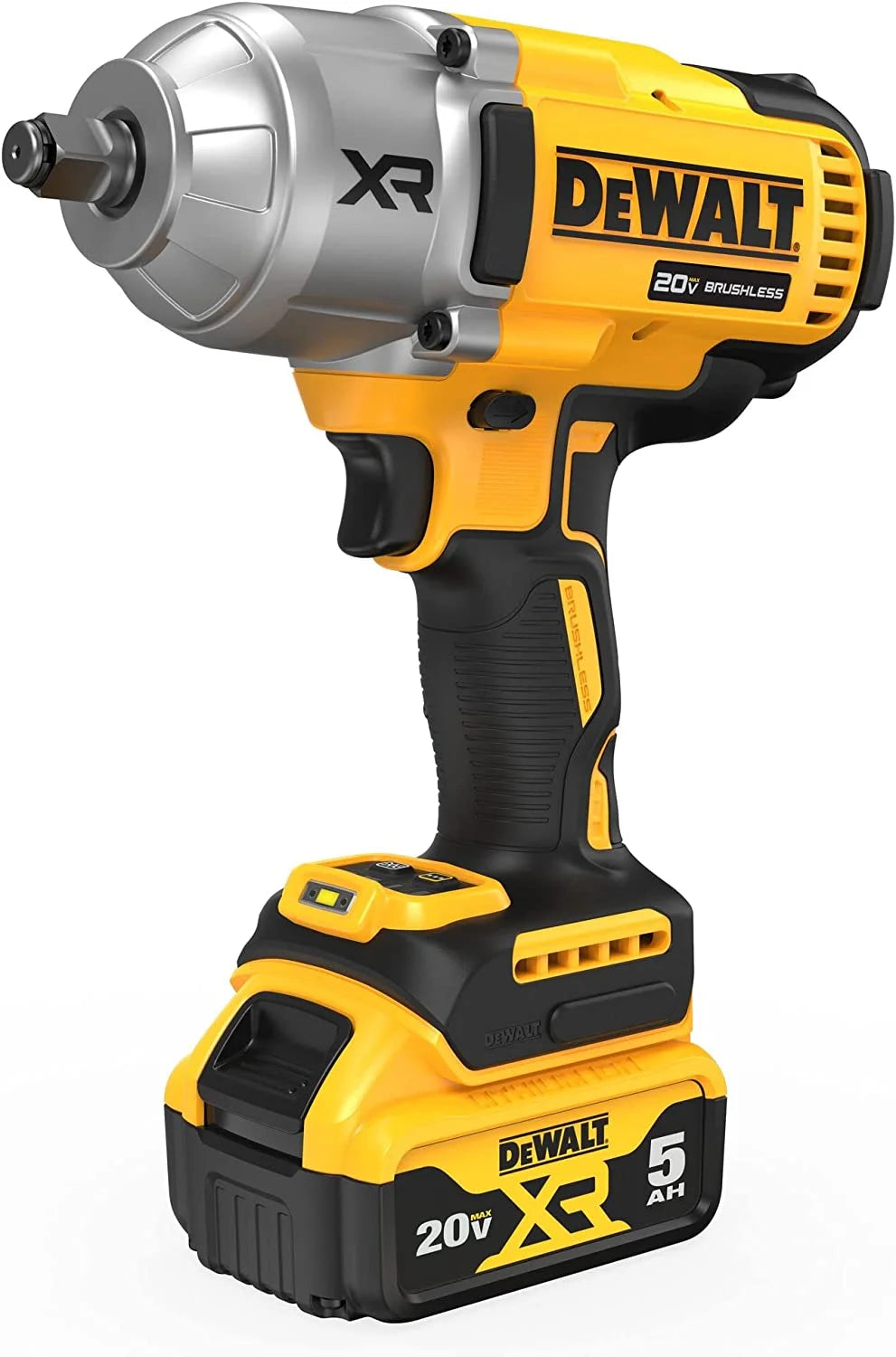DEWALT 20V MAX XR 1/2" High Torque Impact Wrench with Hog Ring Anvil Kit (DCF900P1)