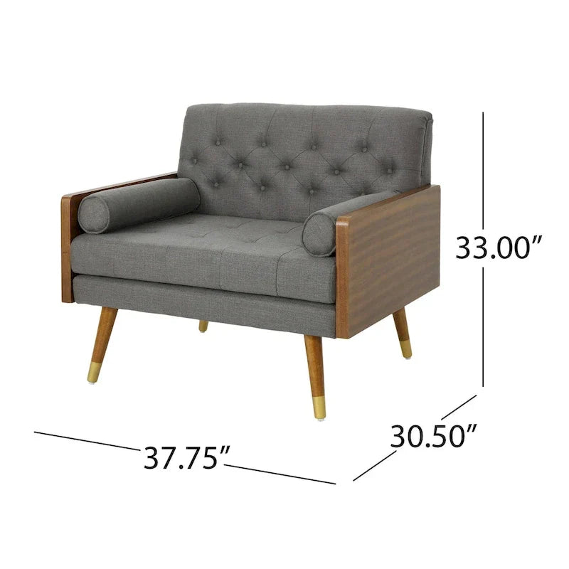 Frankie Mid - Century Modern Club Chair by Christopher Knight Home