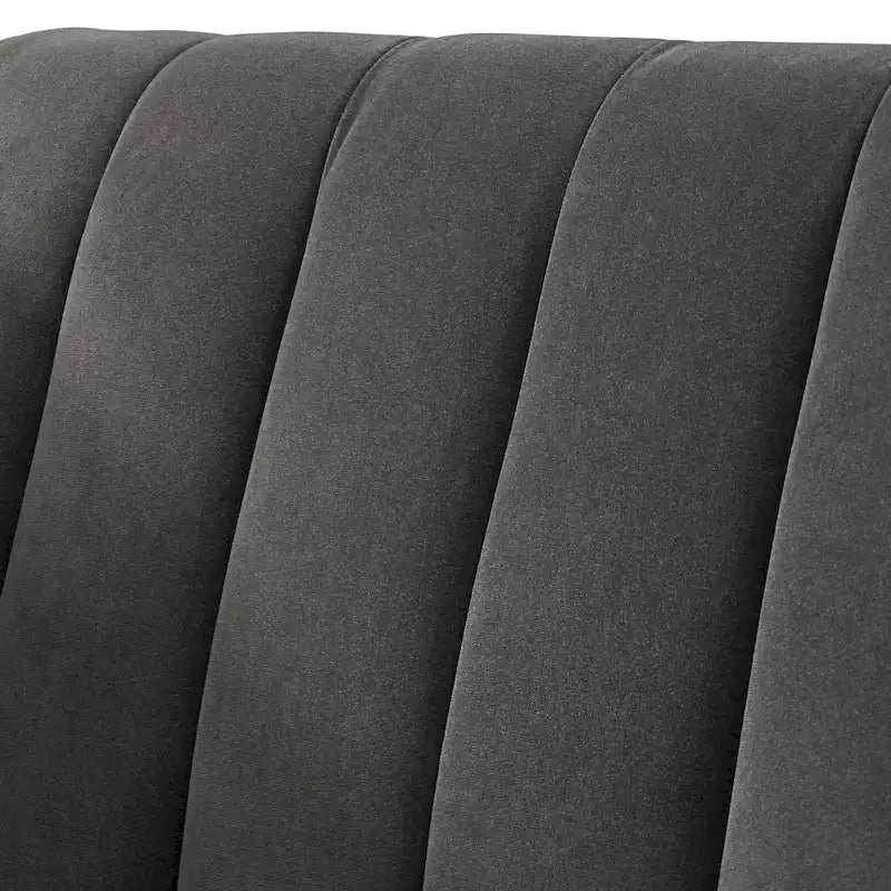 Lifestorey Paxton Tuxedo Chair with Channel Stitch Design