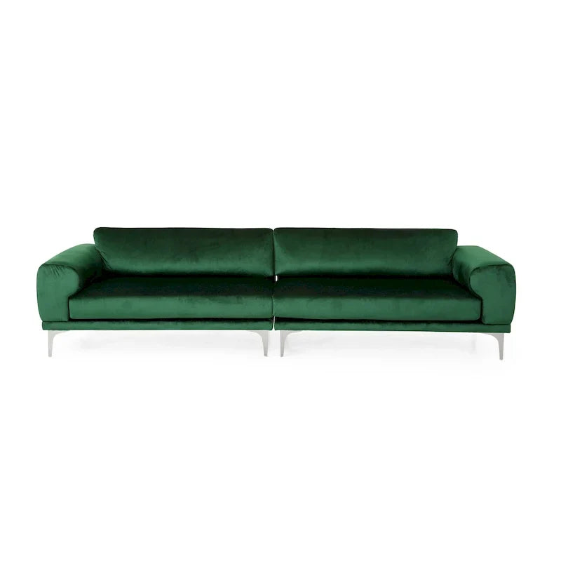 Christopher Knight Home Croydon Modern Glam Velvet Sofa for 4