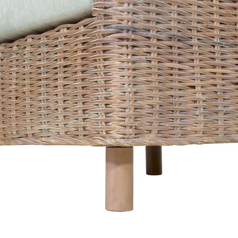 Furniture of America Lali Rustic Kubu Rattan Wicker Lounge Chair