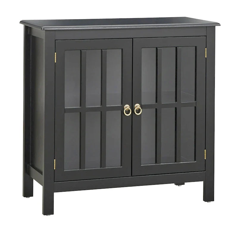 Portland 2 - Door Glass Cabinet by Simple Living