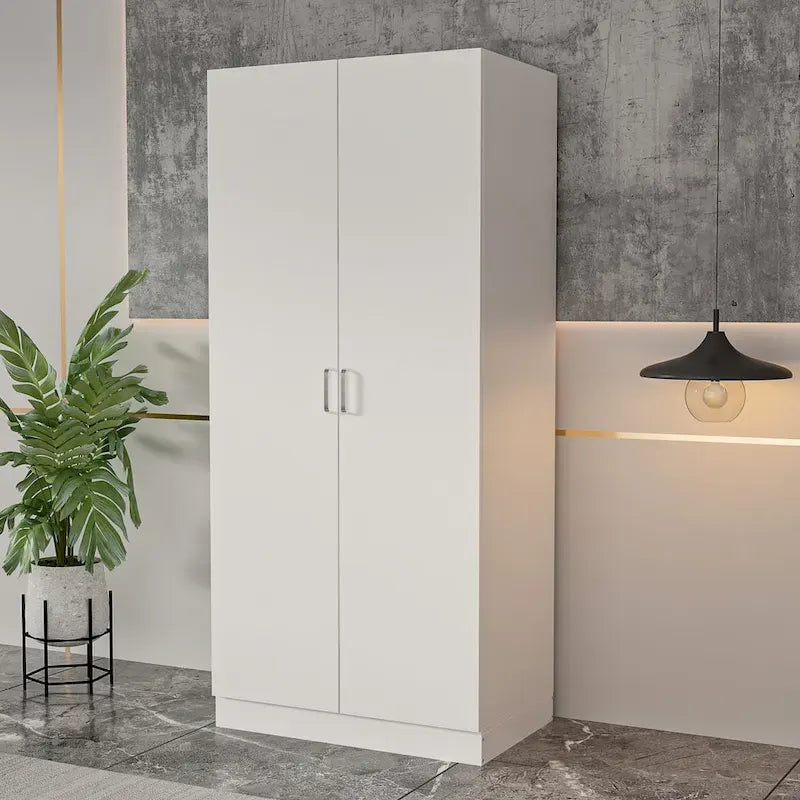 5-Shelf Wardrobe Cabinet with Double Doors, Home Storage Organizer