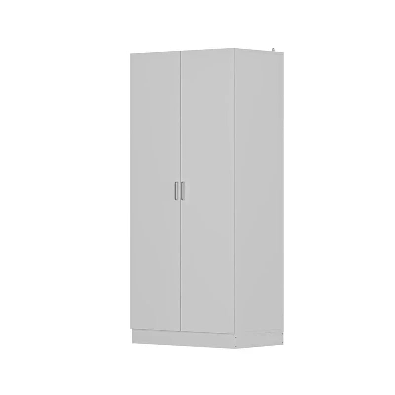 Freestanding 2 - Door Bedroom Armoire with Hanging Rod