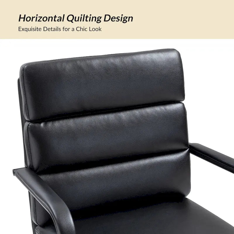 Joseph Contemporary Faux Leather Task Chair with Tilt Lock and Center Tilt by HULALA HOME