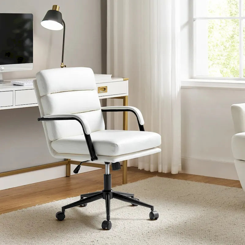 Joseph Contemporary Faux Leather Task Chair with Tilt Lock and Center Tilt by HULALA HOME