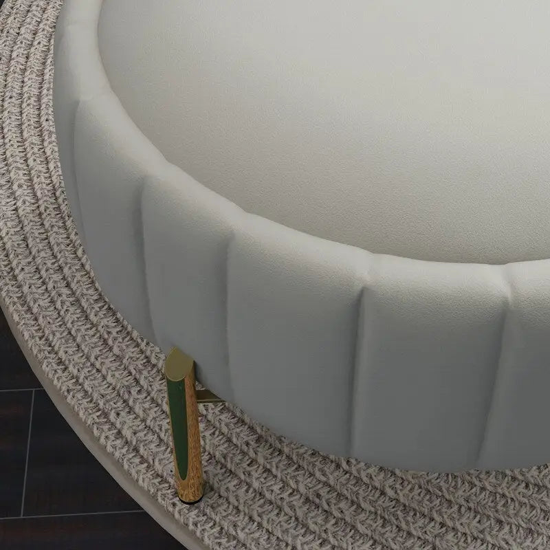 SEYNAR Modern Velvet Tufted Swivel Club Chair and Ottoman Set