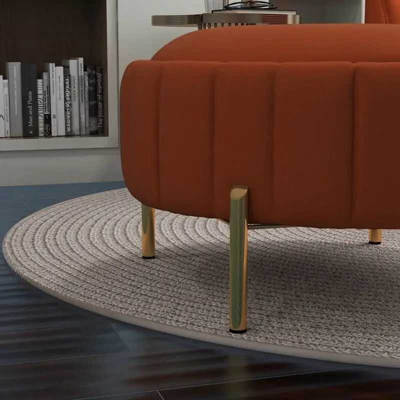 SEYNAR Modern Velvet Tufted Swivel Club Chair and Ottoman Set