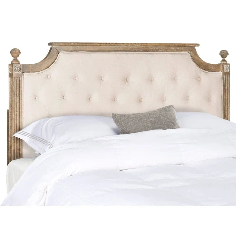 SAFAVIEH Desiderata Rustic Wood Upholstered Headboard