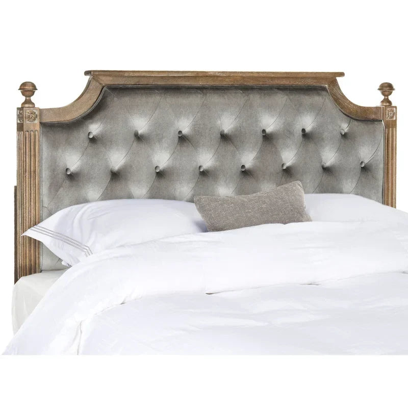 SAFAVIEH Desiderata Rustic Wood Upholstered Headboard