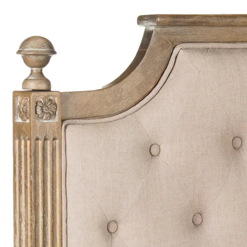 SAFAVIEH Desiderata Rustic Wood Upholstered Headboard