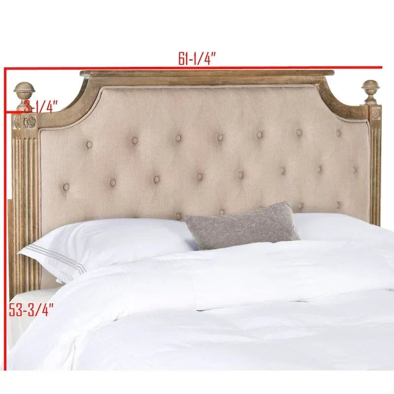 SAFAVIEH Desiderata Rustic Wood Upholstered Headboard