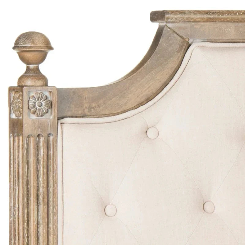 SAFAVIEH Desiderata Rustic Wood Upholstered Headboard