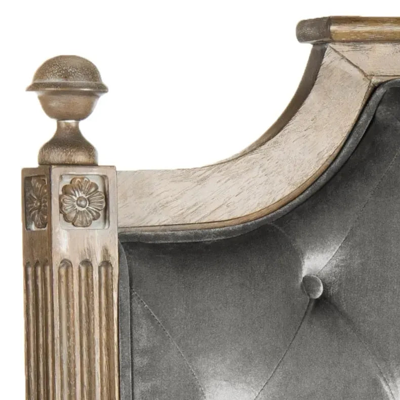 SAFAVIEH Desiderata Rustic Wood Upholstered Headboard