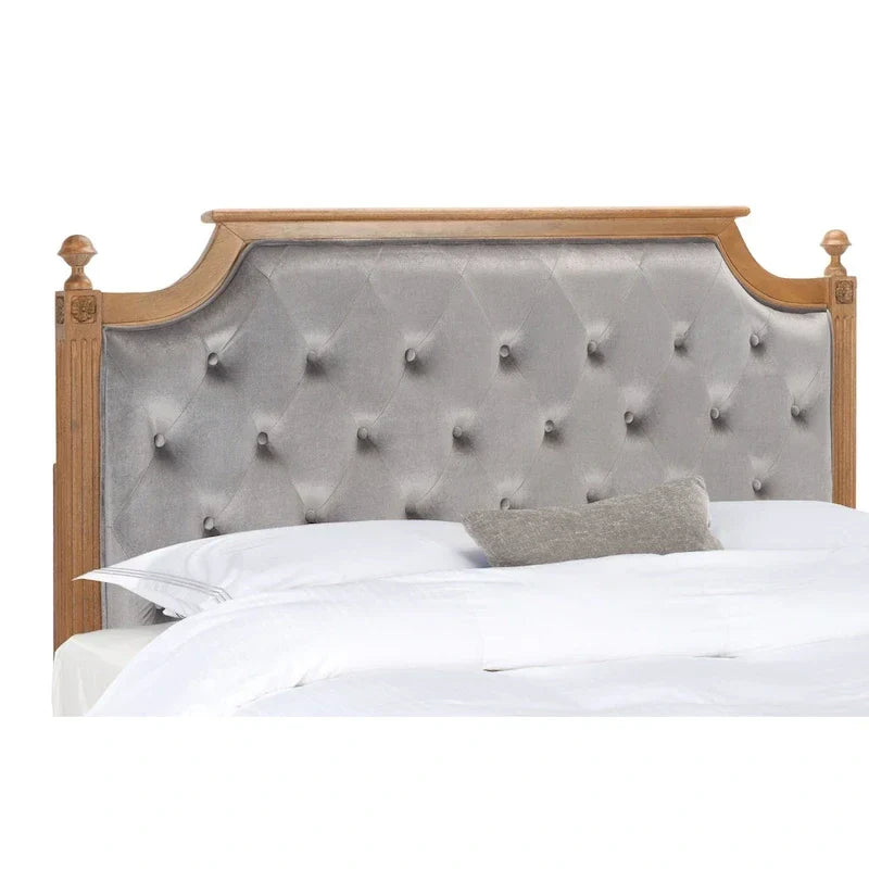 SAFAVIEH Desiderata Rustic Wood Upholstered Headboard