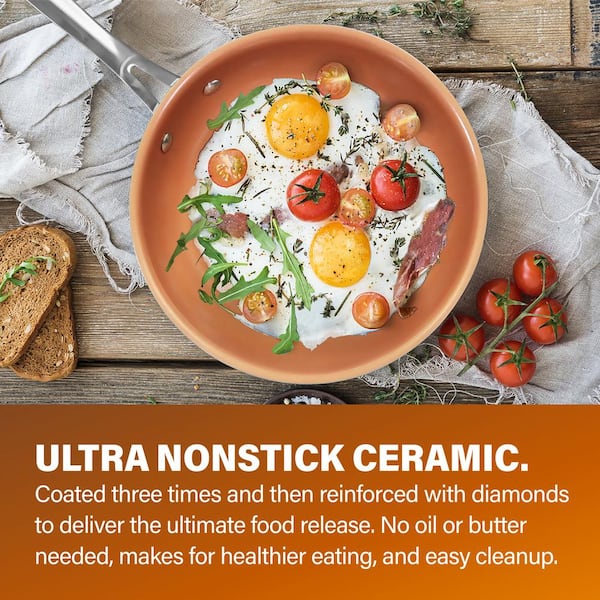 20-Piece Aluminum Ti - Ceramic Nonstick Cookware and Bakeware Set in Graphite