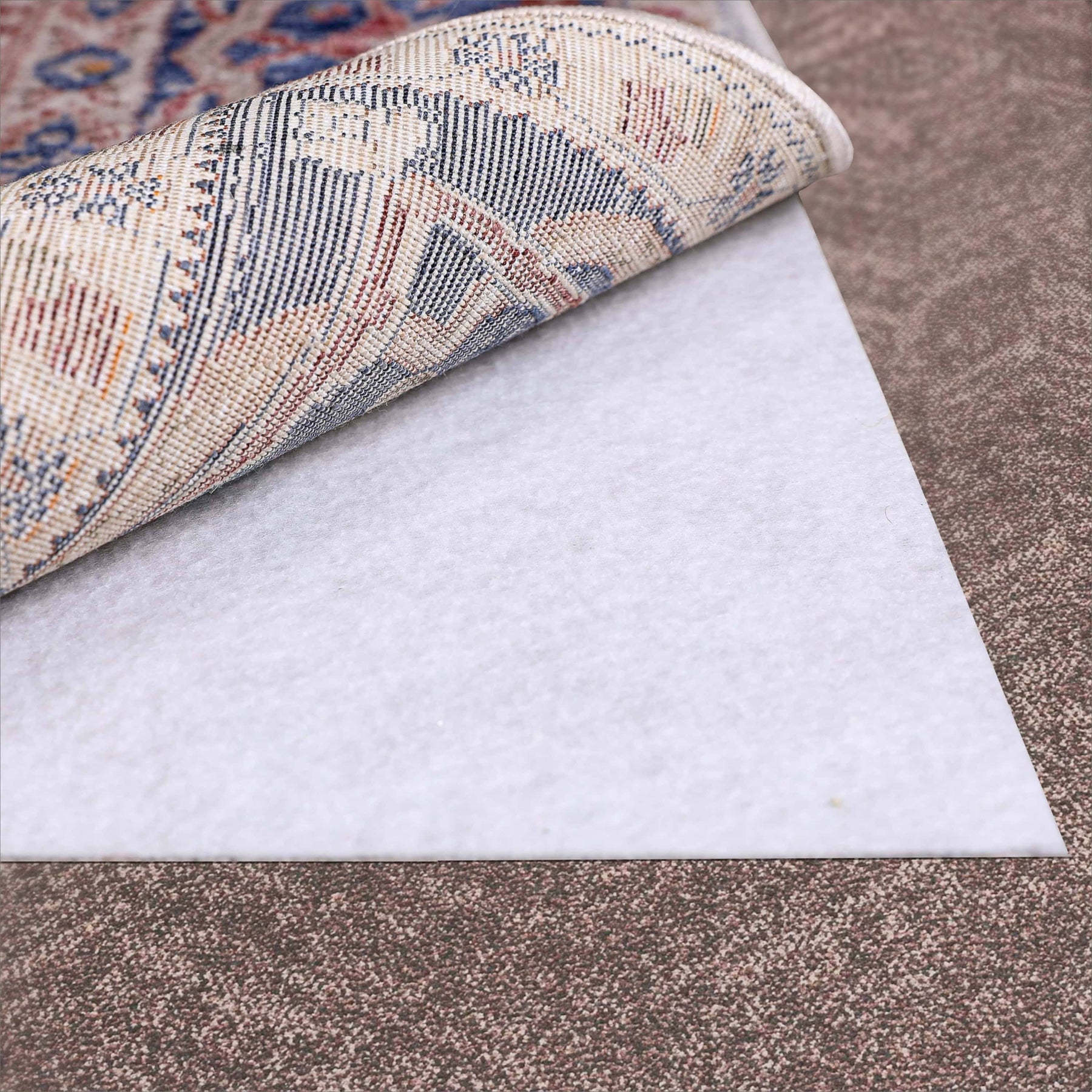 Rug on Carpet Non Slip Rug Pad by Slip - Stop - White - 2' x 10'