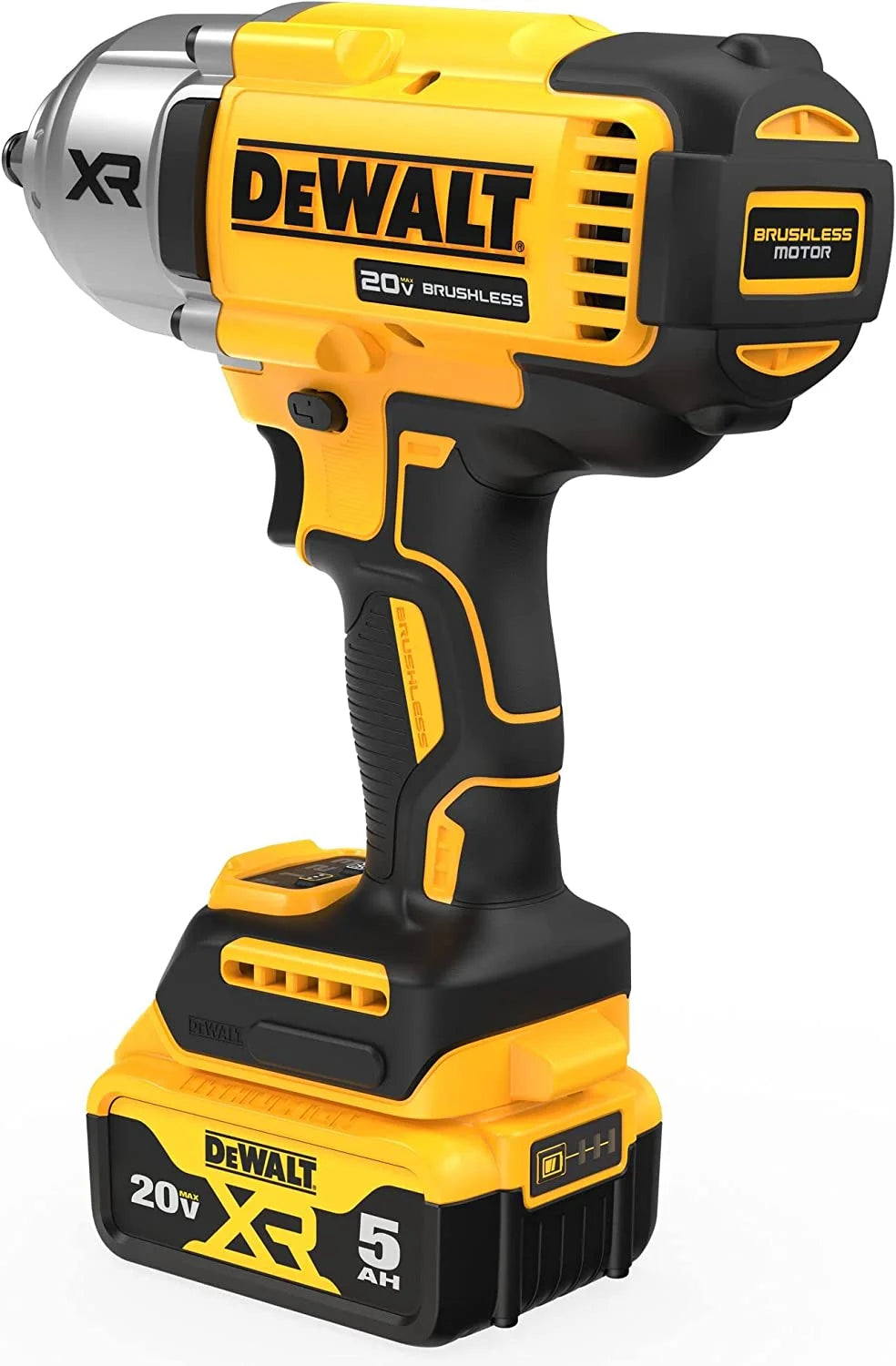 DEWALT 20V MAX XR 1/2" High Torque Impact Wrench with Hog Ring Anvil Kit (DCF900P1)