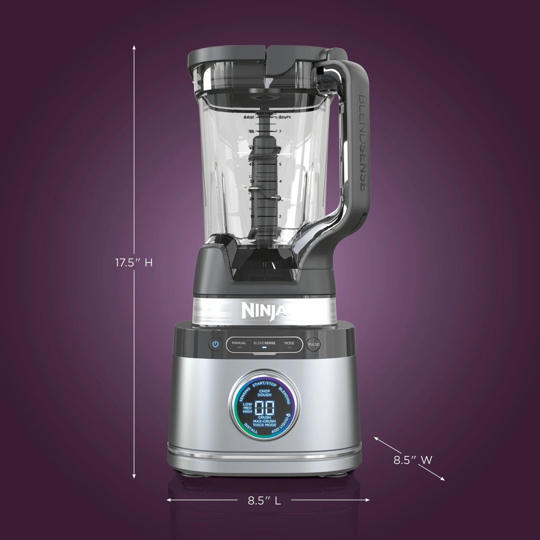 Ninja Detect Kitchen System Power Blender + Processor with Blend Sense Technology, Silver, TB400
