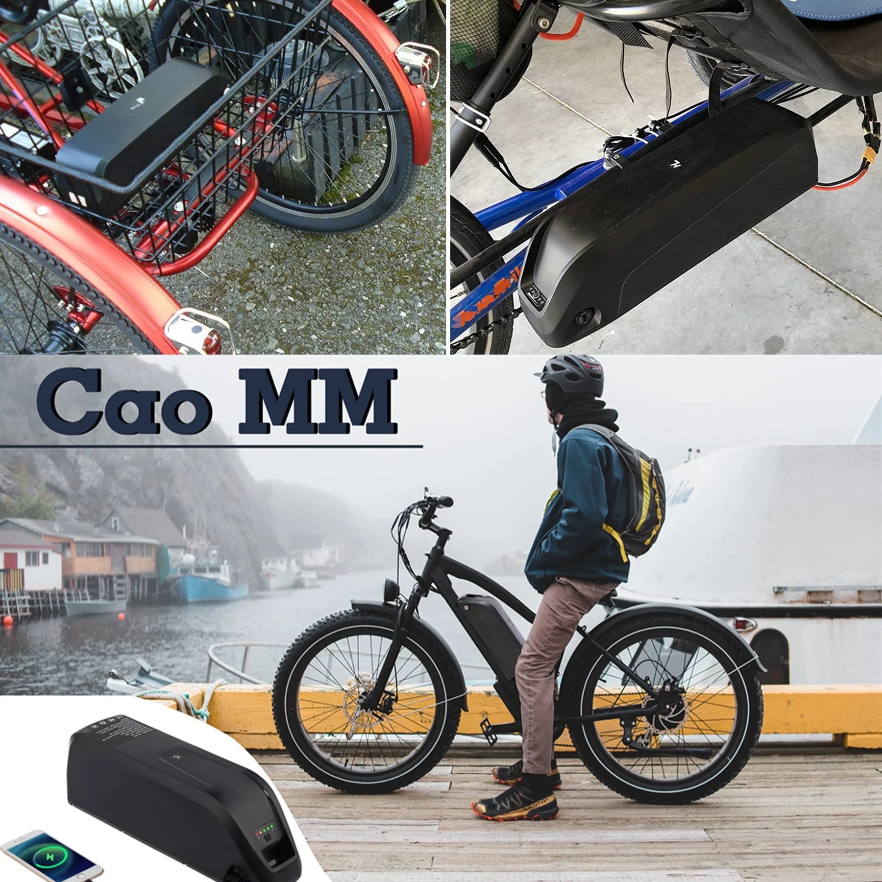 48V 20AH Ebike Battery 48V Lithium Battery 48V Battery with Charger for 750W - 1500W Adult Electric Bike Tricycle