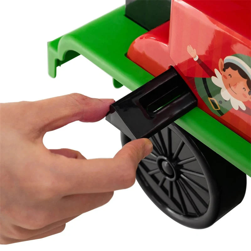 6V 2 - Seater Ride On Train with Detachable Carriage, Under - Seat Storage, Whistle & Flashing LED Lights, Trackless Electric Ride On Toy for Kids