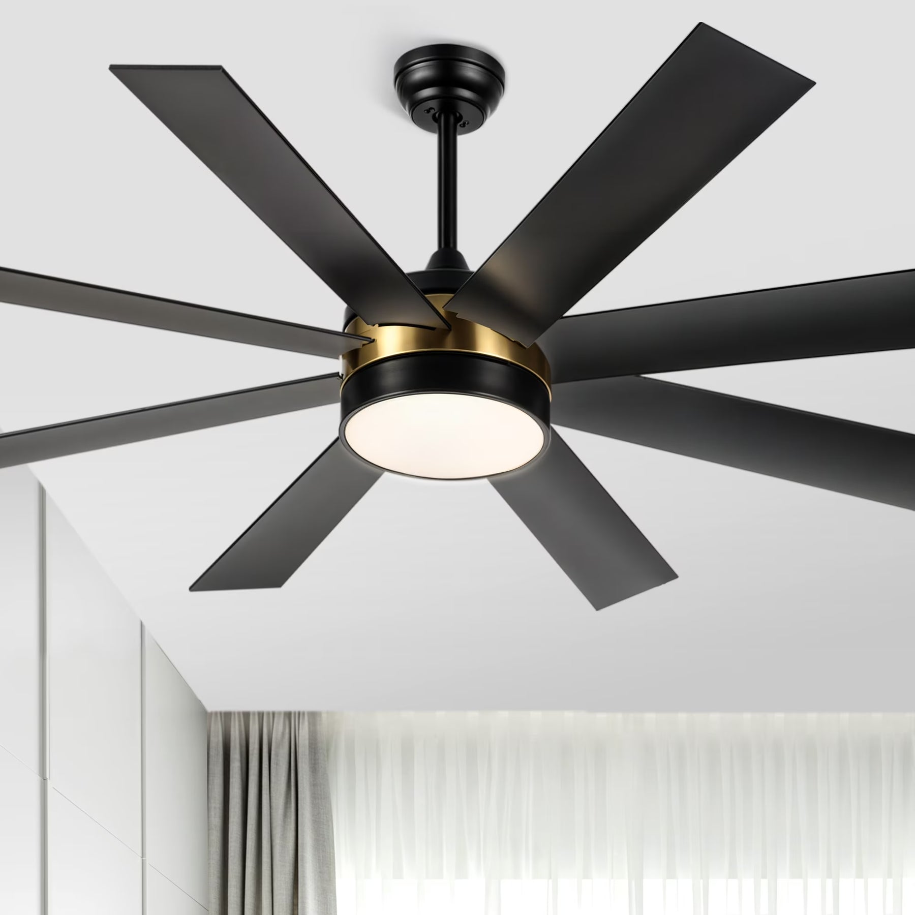 Dextrus 60 in Modern LED Outdoor/ Indoor Ceiling Fan with Remote Control