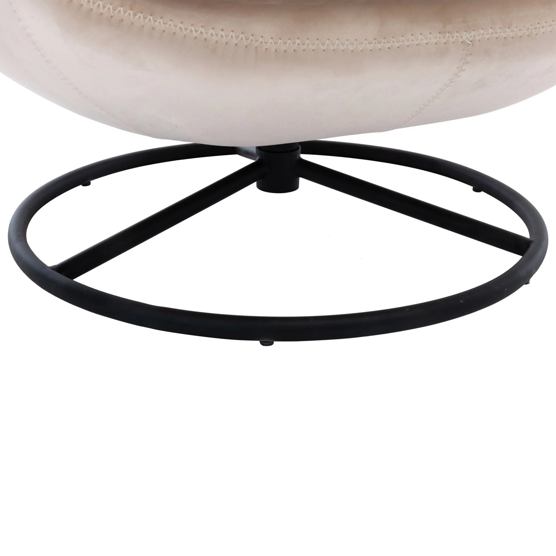 Velvet Swivel Accent Chair with Ottoman, Modern Chaise Lounge Chair with Metal Frame and Footstool, Comfy Armchair Reading Chair