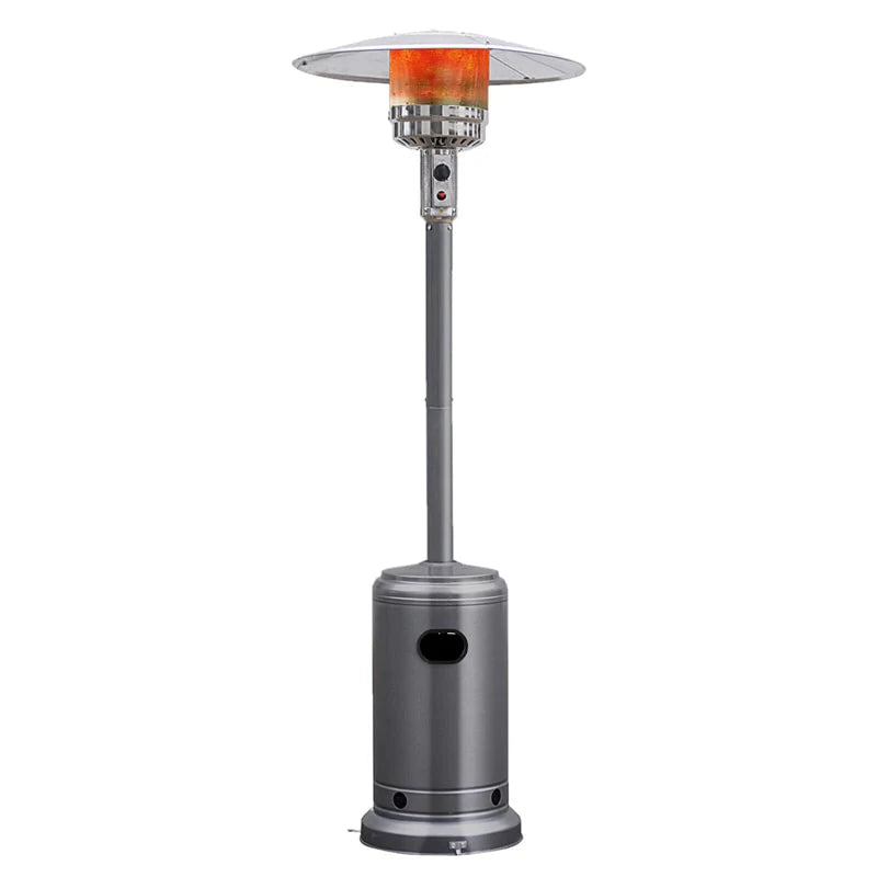 50,000 BTU Propane Patio Heater, Standing Stainless Steel Outdoor Heater with Wheels, Triple Protection, CSA Certified for Deck & Commercial