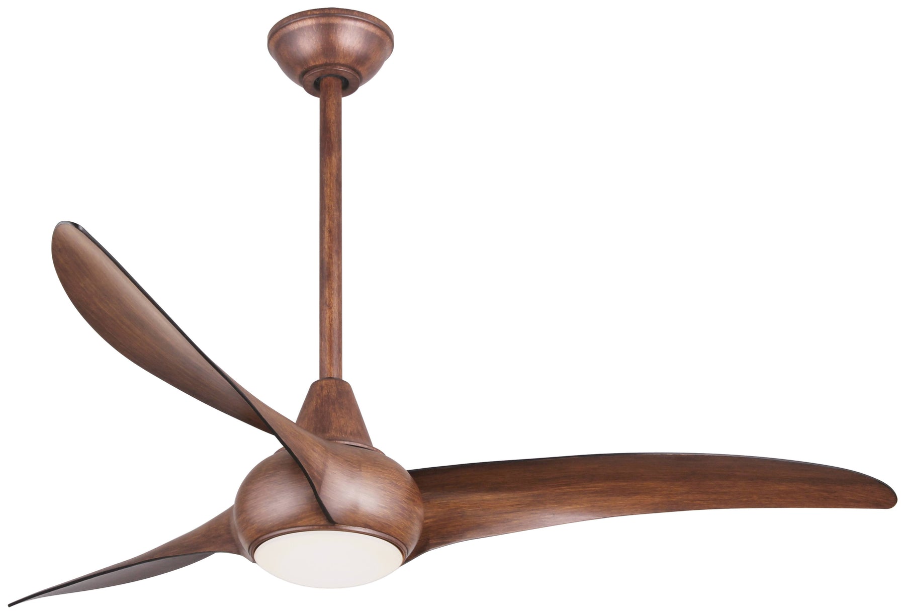 Minka - Aire Light Wave 52" Ceiling Fan In Distressed Koa With Remote Control Light, Brown