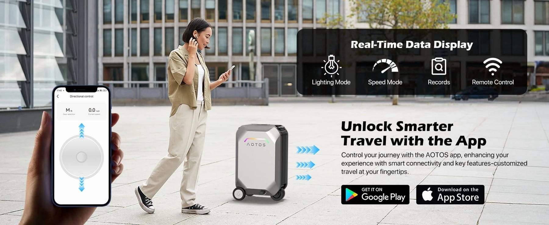 L2 - S Smart Rideable Luggage, Foldable Electric Scooter Suitcase, 6.2 Mph Max Speed, 6.2 - Mile Range, Lightweight Portable Design