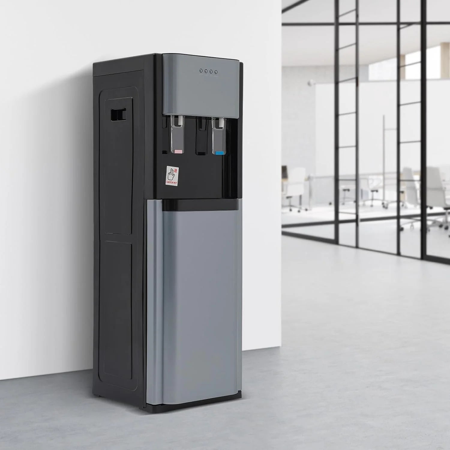 5.28 Gallon Bottom Loading Water Cooler Dispenser, 2 Temperatures Available with Hot, Cold, Practiacal Freestanding Water Dispenser