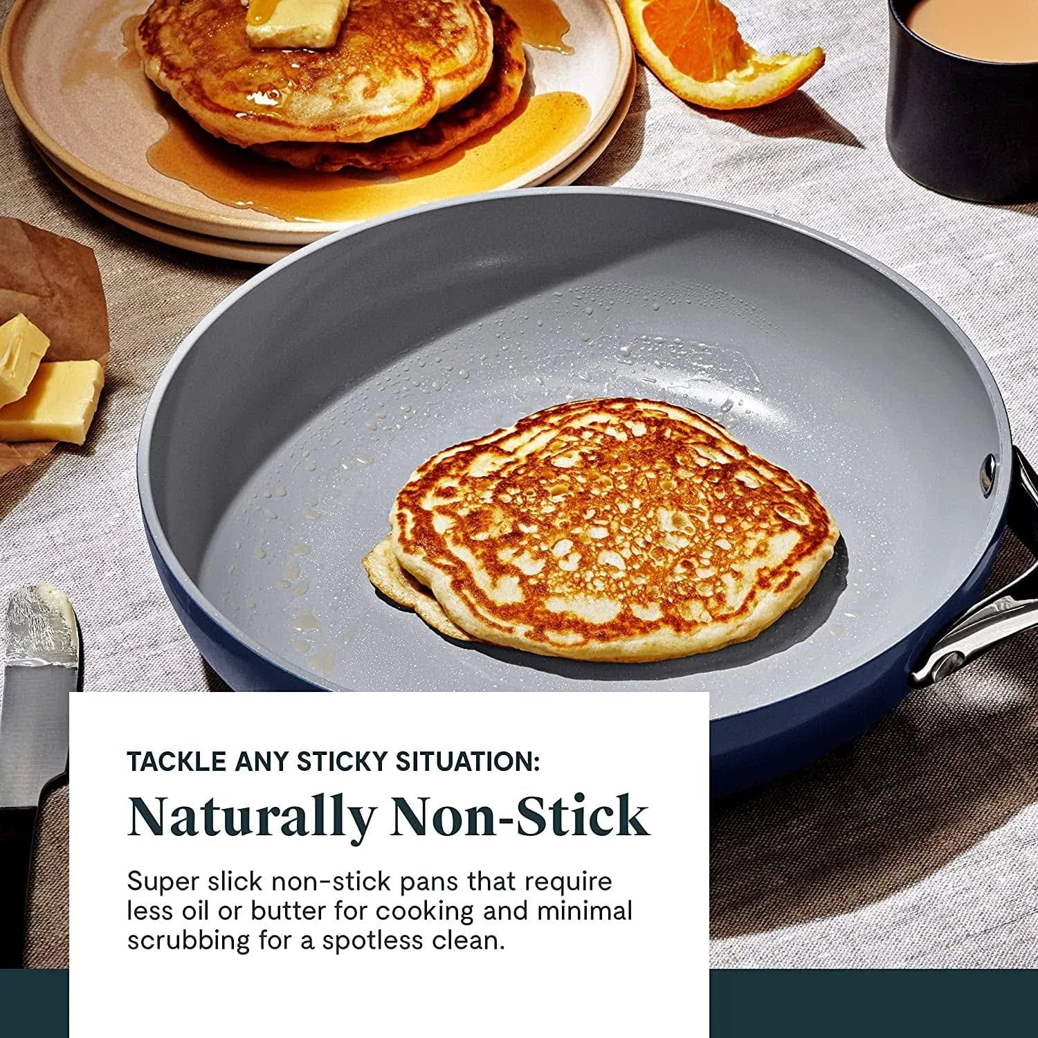 Caraway Nonstick Ceramic Cookware Set (12 Piece) Pots Pans Lids and Kitchen Storage - Non Toxic PTFE & PFOA Free - Oven Safe & Compatible