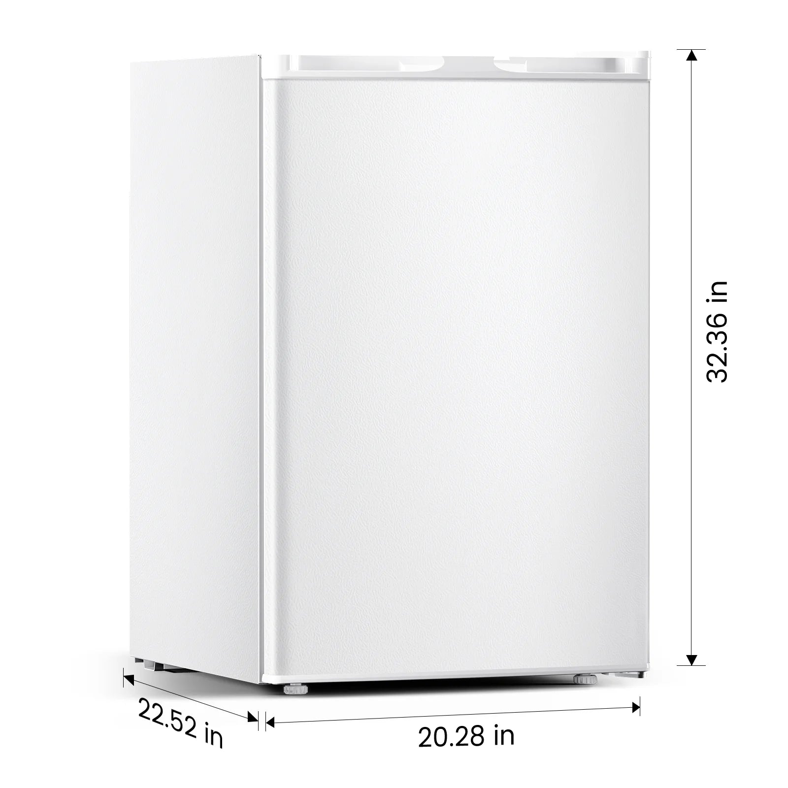 KNDKO 3.2cu.ft Upright Freezer, Compact Freezer with Removable Shelves, Adjustable Thermostat for Home/Kitchen/Office, SILVER